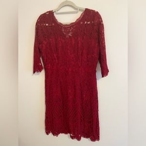 Red Lace dress, size Large